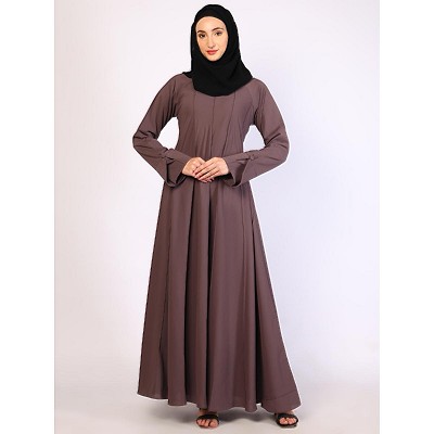 Full flare Umbrella abaya in CEY Fabric-Rose Ebony